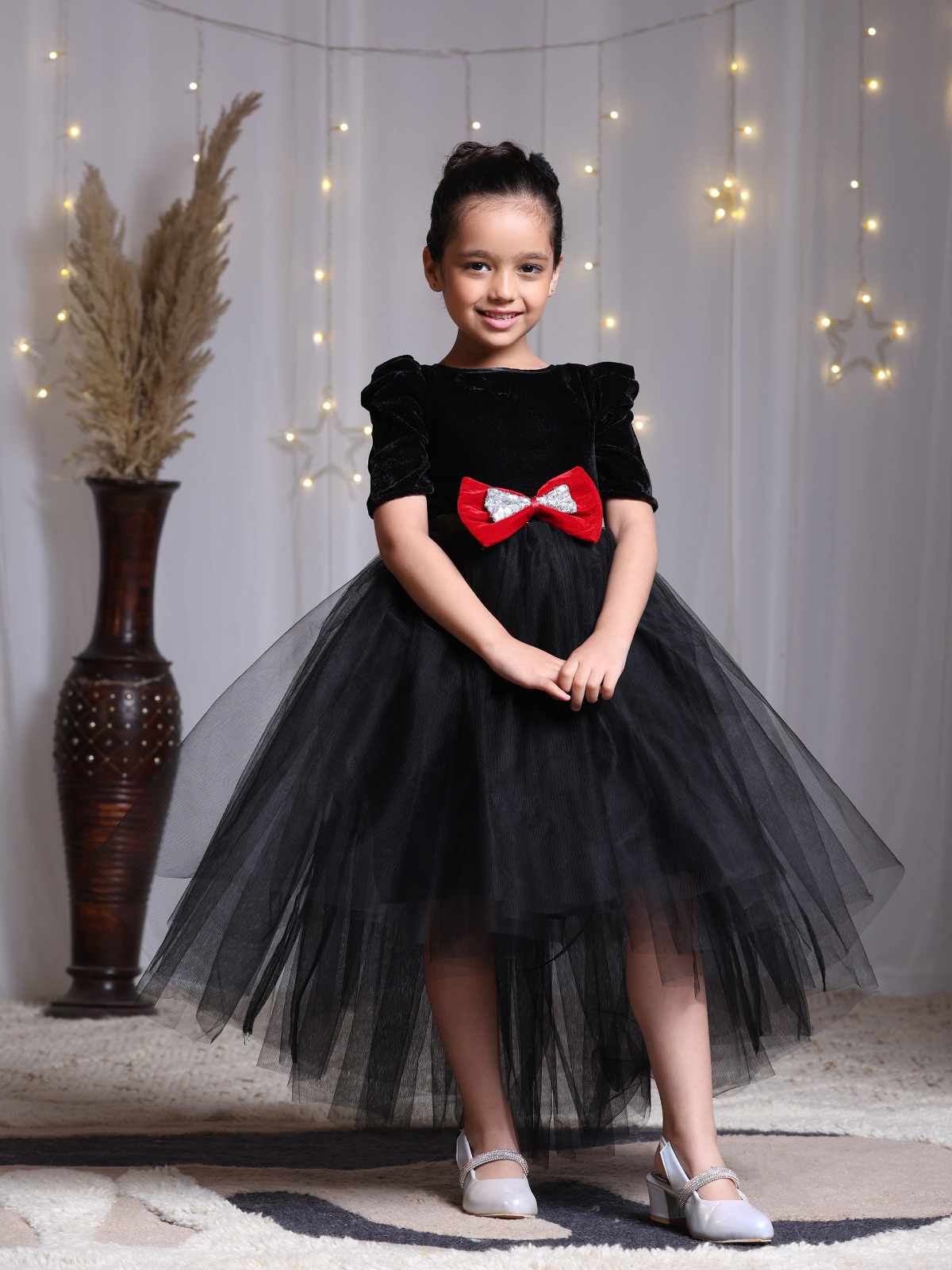 Girls Modern Ball Gown Wholesale Tulle Party Dresses Customized Color (Sizes 3Y-10Y) Export Quality Children's Apparel New