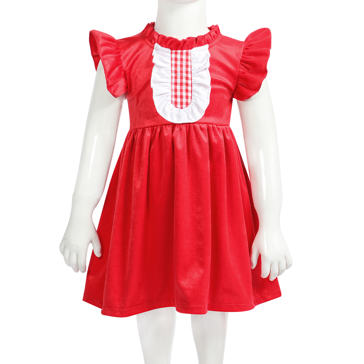 Wholesale Custom Red Velvet Girls Dresses, Christmas Party Gown &amp; Summer Nightwear Children Girls Clothing Sets Baby Girls Dress