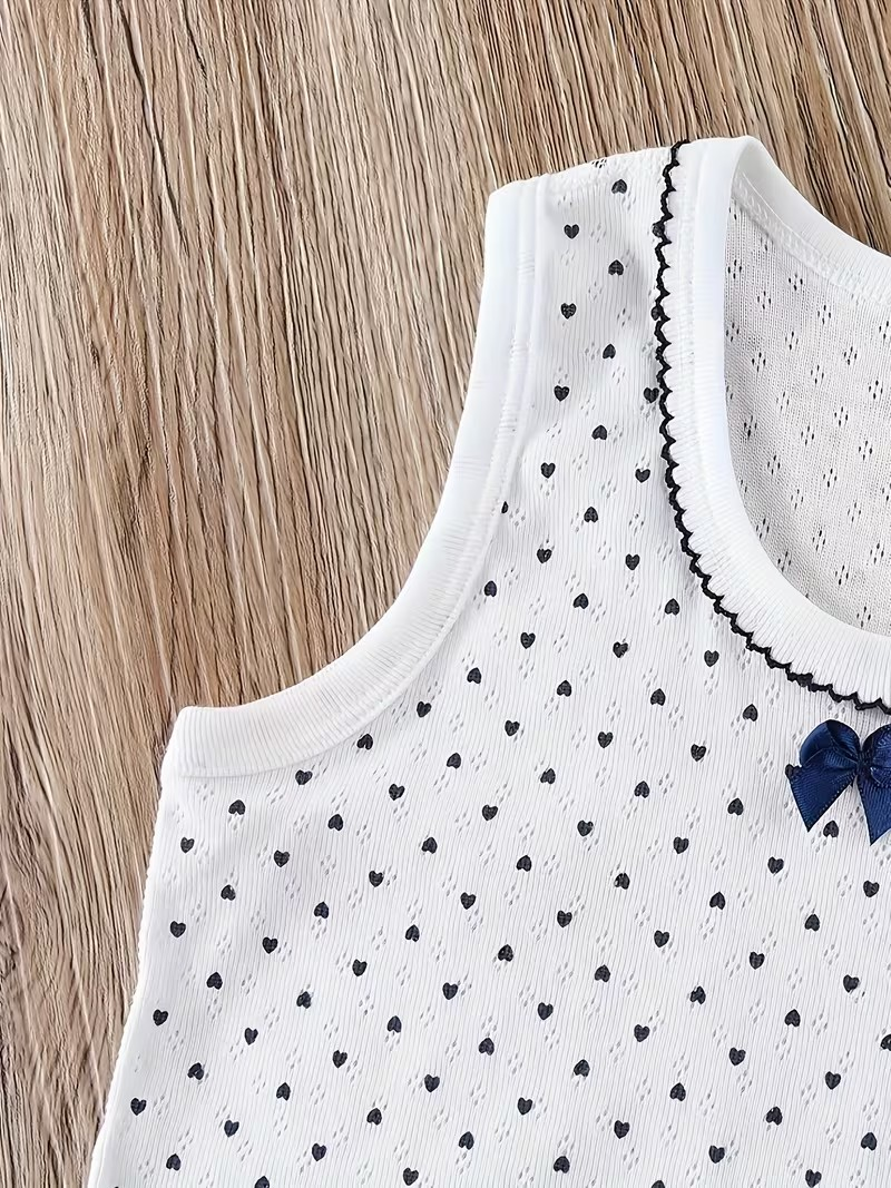 Girls' 100% Cotton Jersey Sleeveless Dresses Summer Flower Print Round Neck Smock for Playtime Parties Casual Attire