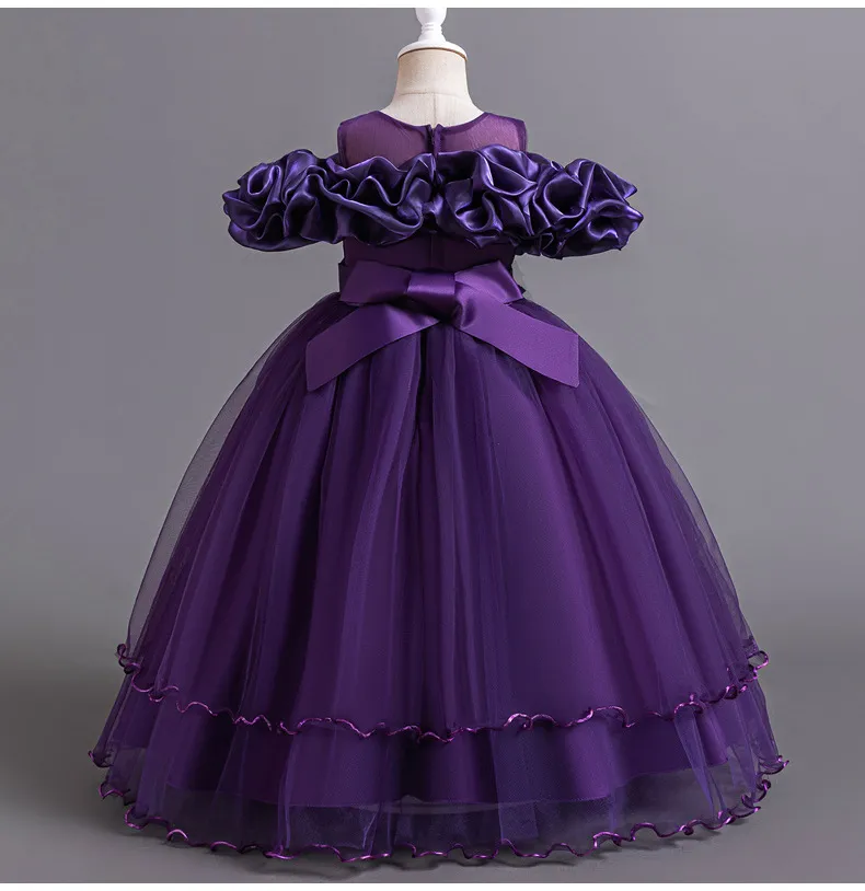 Girls High-End Princess Dress Flower Girl Birthday Party Tutu Skirt