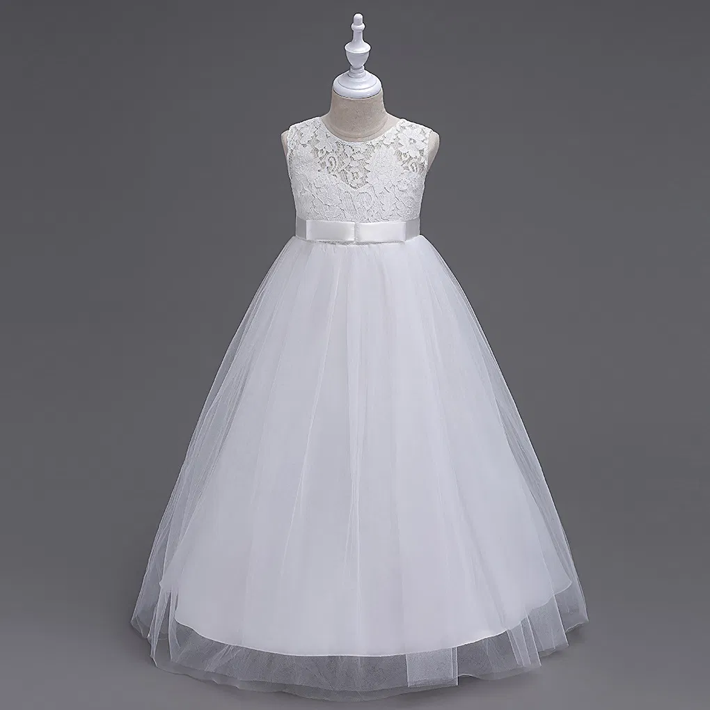 Wholesale Sleeveless Kids Dress Girls Birthday Party Princess Dress for 2-12 Years