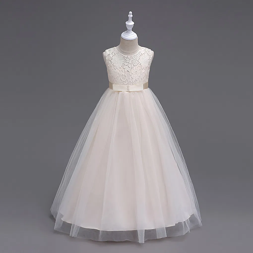Wholesale Sleeveless Kids Dress Girls Birthday Party Princess Dress for 2-12 Years