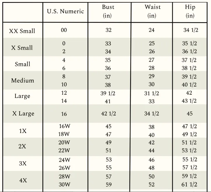 Size Guide