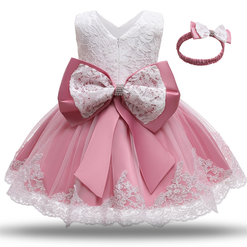 Girls Formal Crocheted Summer Dress Princess Flower Tutu Party Wedding Christmas Children Prom Ball Gown