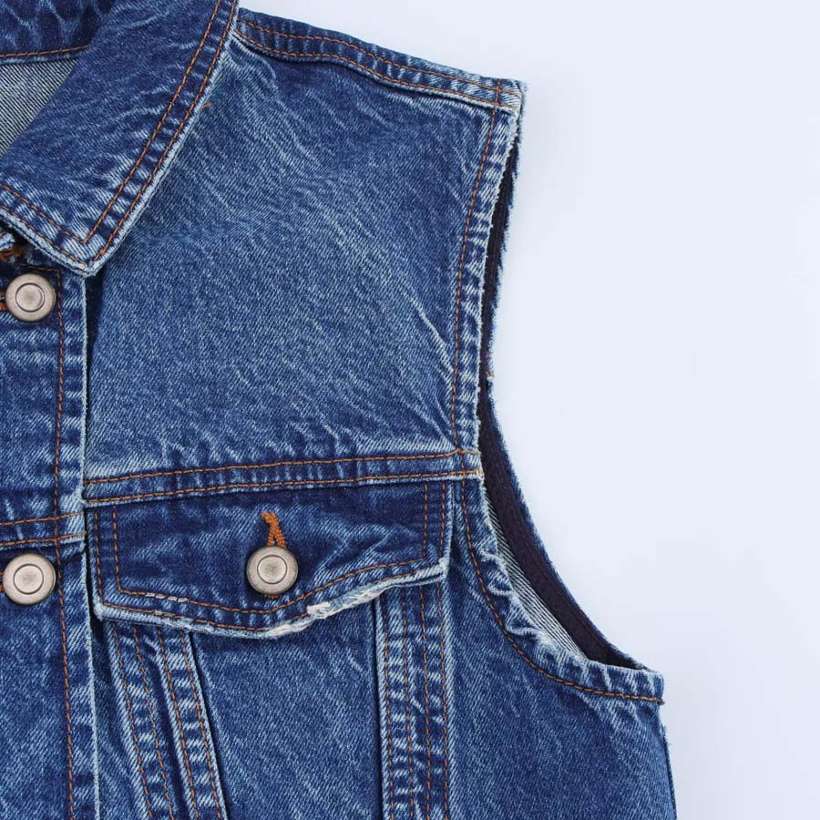 Customizable Low MOQ Loose Empire Waist Cotton MIDI Girls Vacation Denim Dress