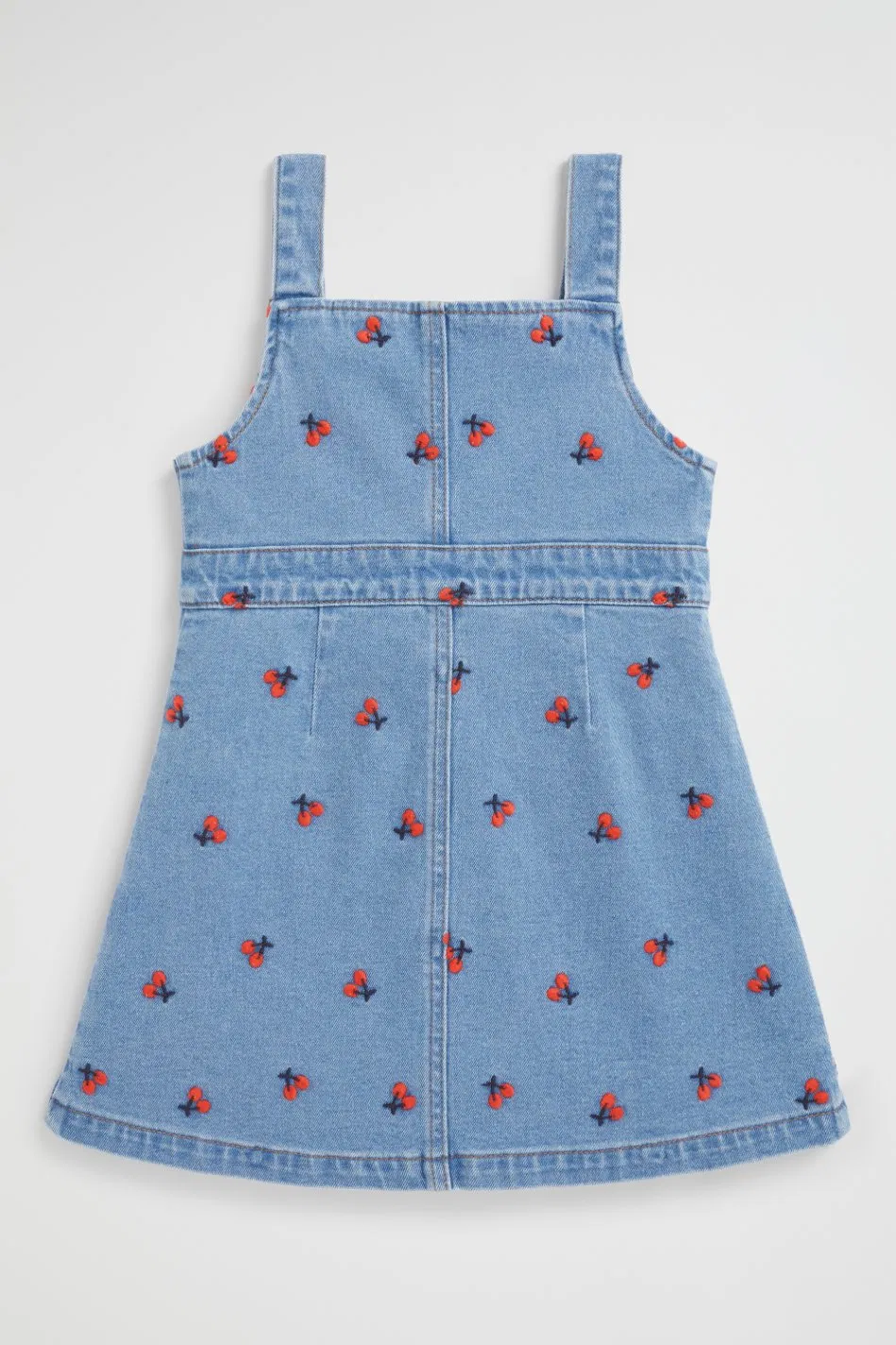 OEM Factory Wholesale Knee-Length Cotton Denim Dress for Girls Summer Children Clothes Girls Dress