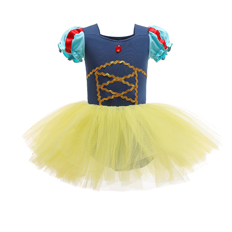 Christmas Carnival Cosplay Belle Kids Party New Year Summer Purple Rapunzel Sofia Baby Girl Tutu Ballet Dance Dress GBSZ-007