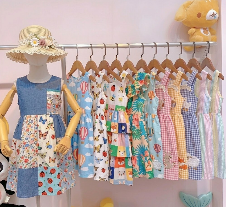 Beach Style Kids Summer Sundress, Strap Design, Random Mix Mixed Styles Delivery Girls Dress