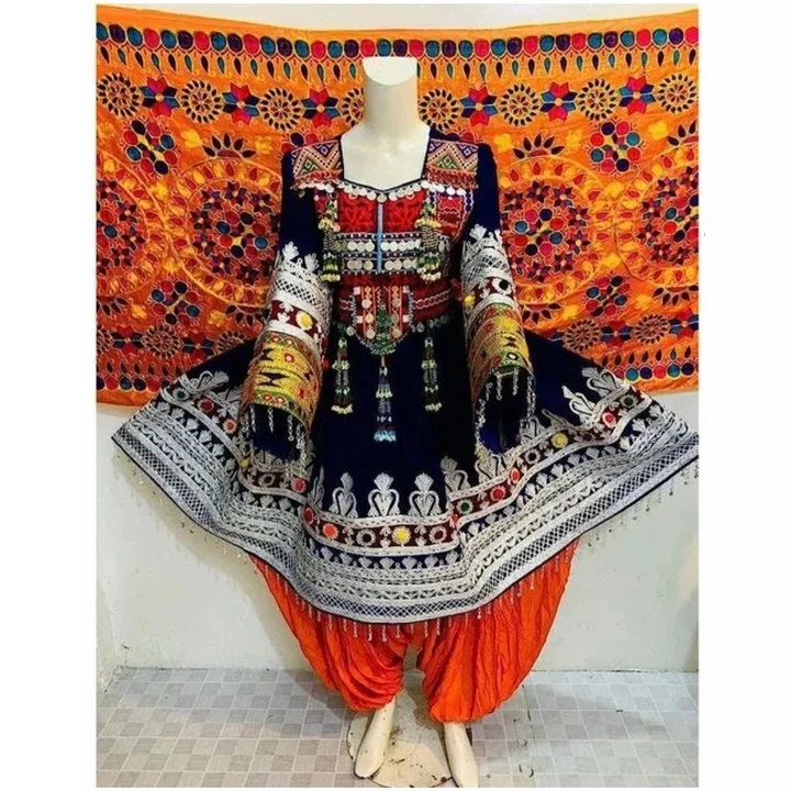 Outdoor Vintage Afghani Salwar Kameez Girls Lace Breathable Cashmere Chiffon Plain Dyed Heavy Weight Multi Colors Maxi Frock