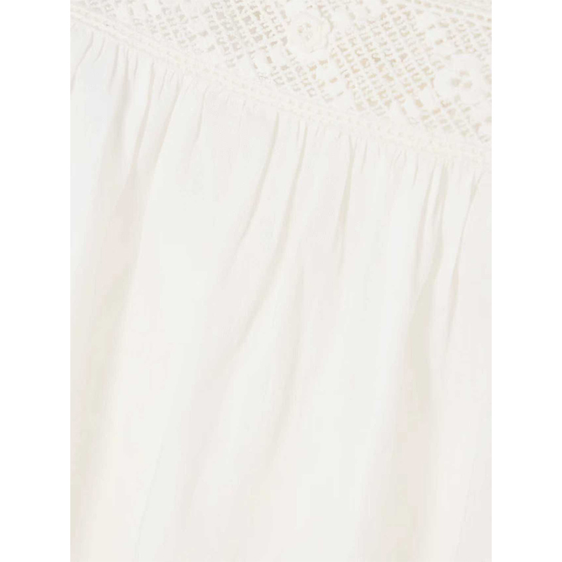New Girls' Maxi Dress White V-neck Lace Smocked Cotton Sleeveless Elegant Vintage Princess Casual Formal Wear