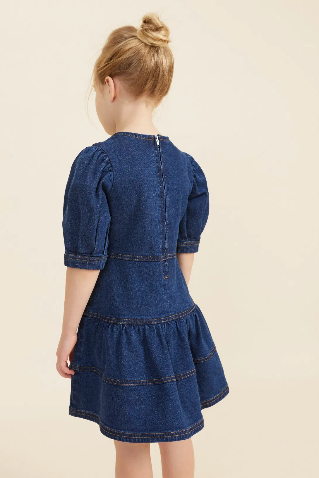 Hot Selling Casual Wear Summer Girls Dress Denim OEM Accept Custom Cotton Children Girls Dresses