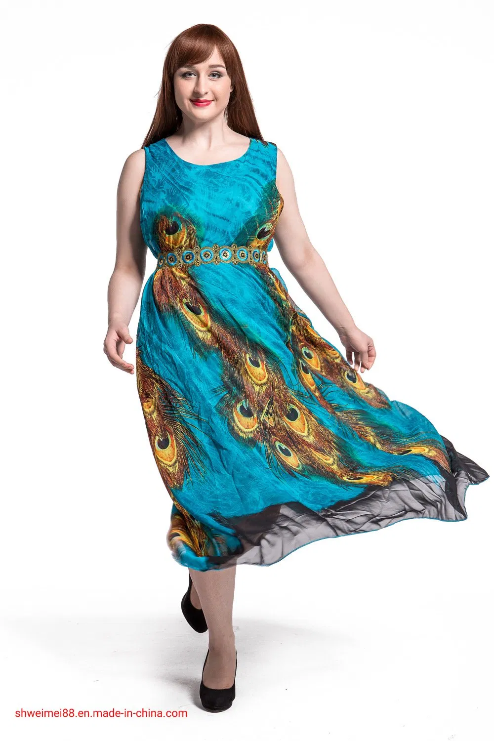 Ladies Summer Prom Long Dress Plus Size Boho Maxi Dresses Plus Size Women Floral Short Sleeve Girl Skirts Dress