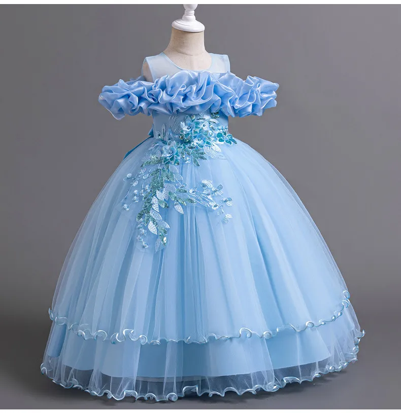 Girls High-End Princess Dress Flower Girl Birthday Party Tutu Skirt