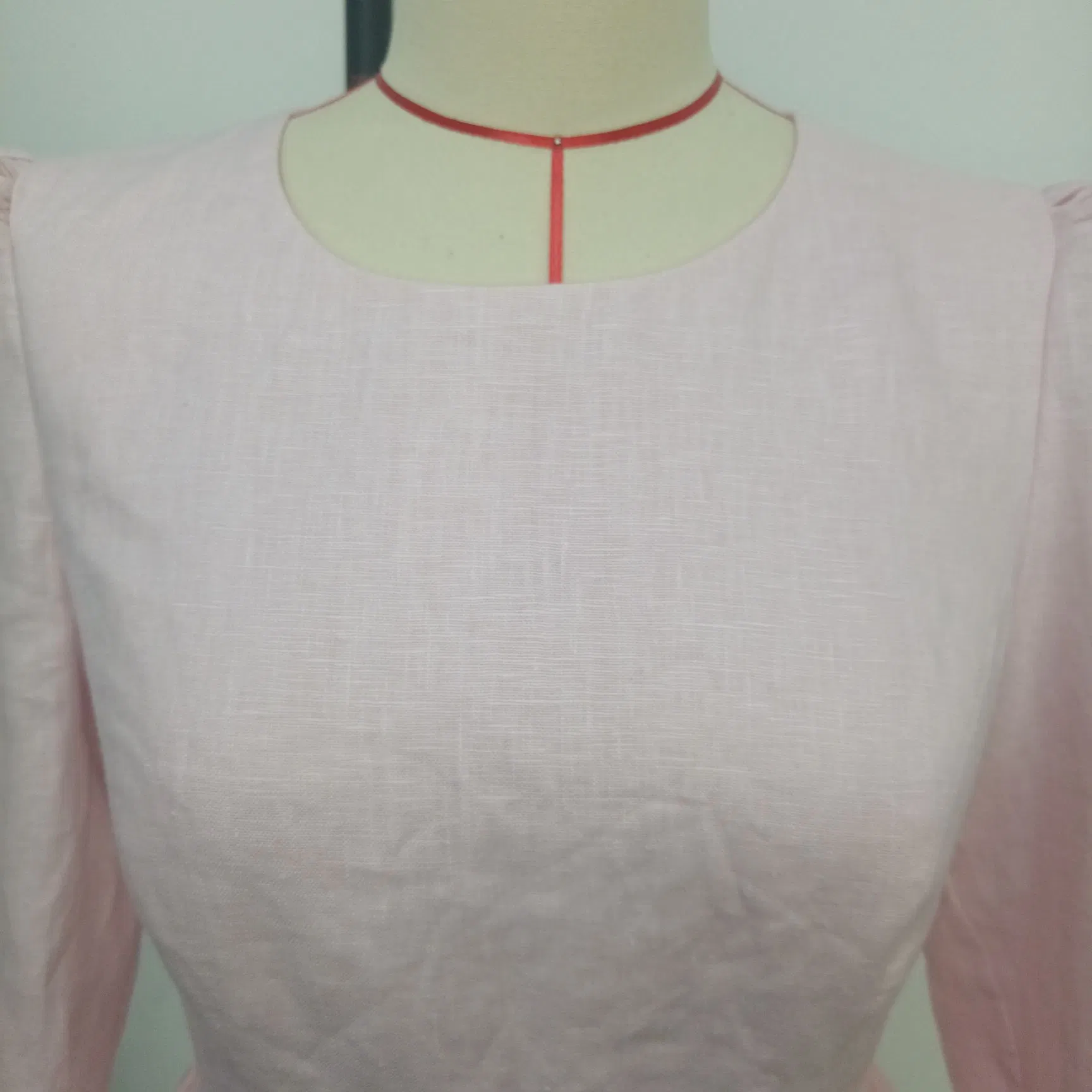 Linen Sweet Princess Style Long Sleeves Short Girls Dress