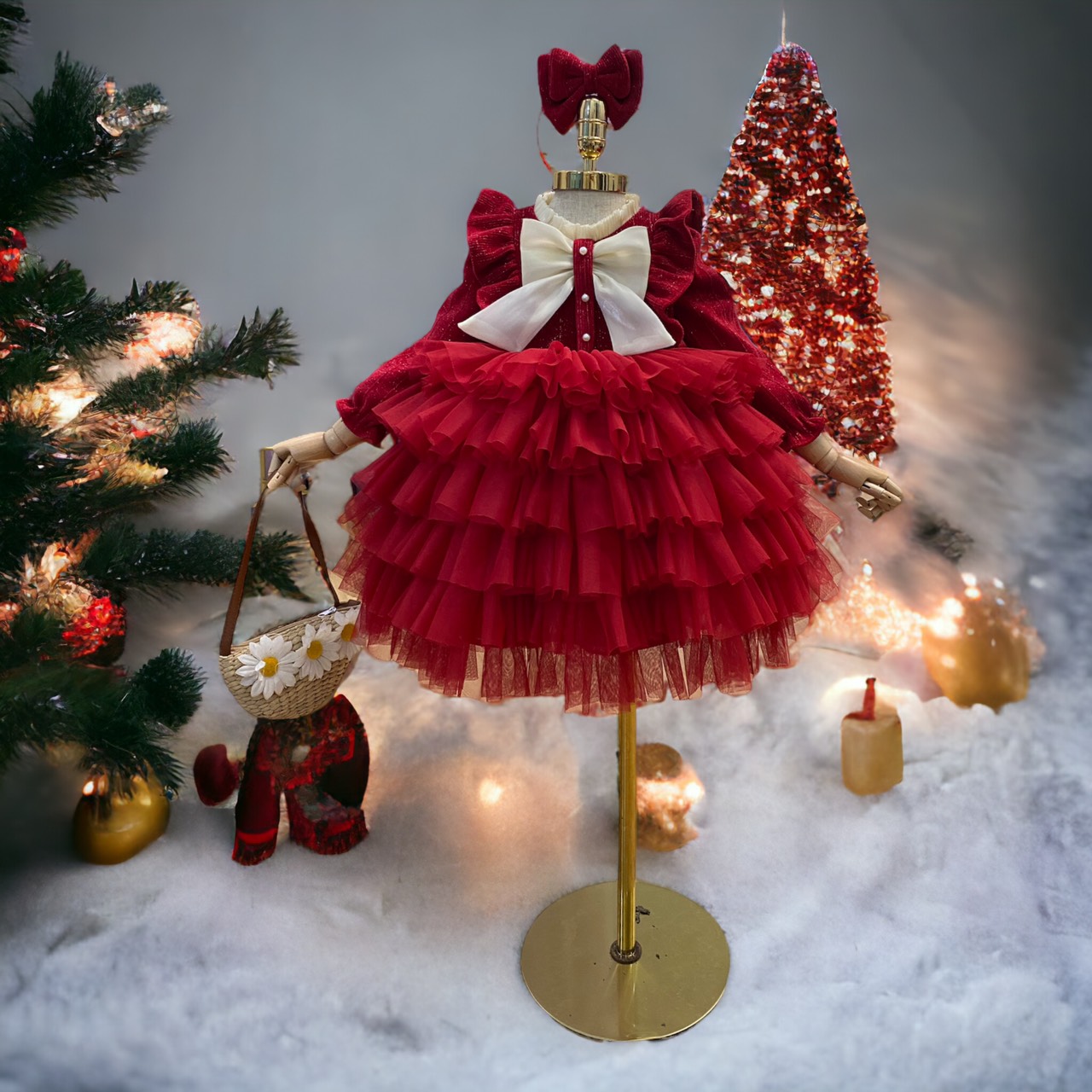 2023 Hot Selling Winter Fashion Girl Christmas Dress Children's Velvet Princess Dress With Fast Delivery and Competitive Price