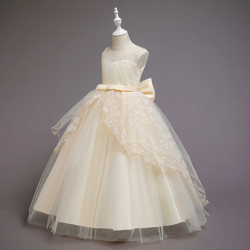 Latest Child Girl Party Wear Long Lace Tutu Princess Dress