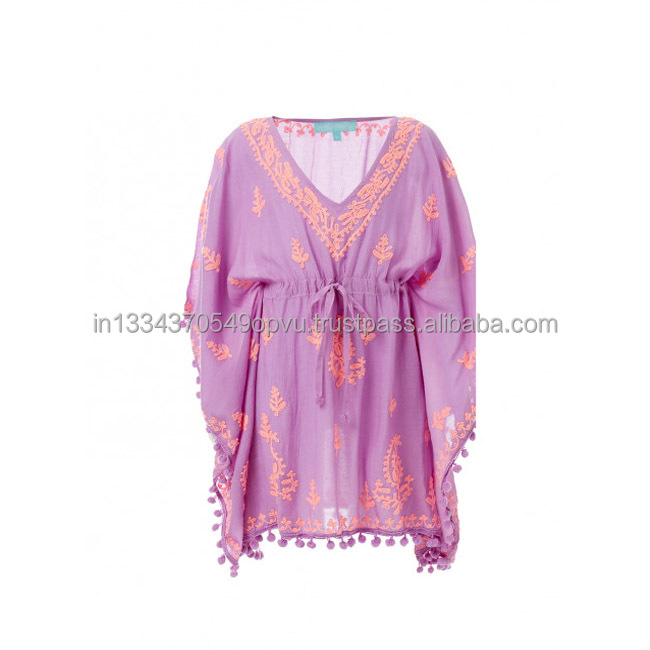 Kids Boutique Clothing Summer Girls Floral Embroidered Bikini Cover up Dress 2019 European Children Spring Baby Kaftan Sundress