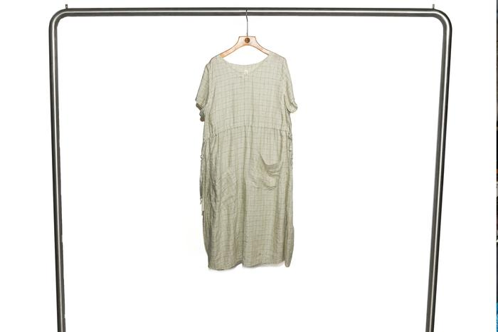 Short Sleeve Long Spleg Linen Average Size Lady Garments Girl's Clothing Women's Dress