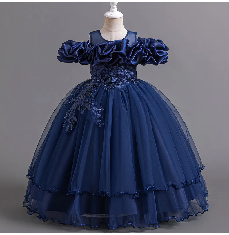 Girls High-End Princess Dress Flower Girl Birthday Party Tutu Skirt