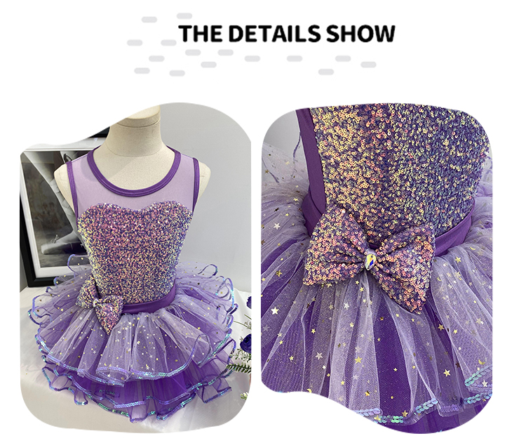 Girls Red Jazz Dance Costume Kids Sequin Heart Tutu Dress Glitter Layered Tulle Skirt for Christmas & Stage Performance