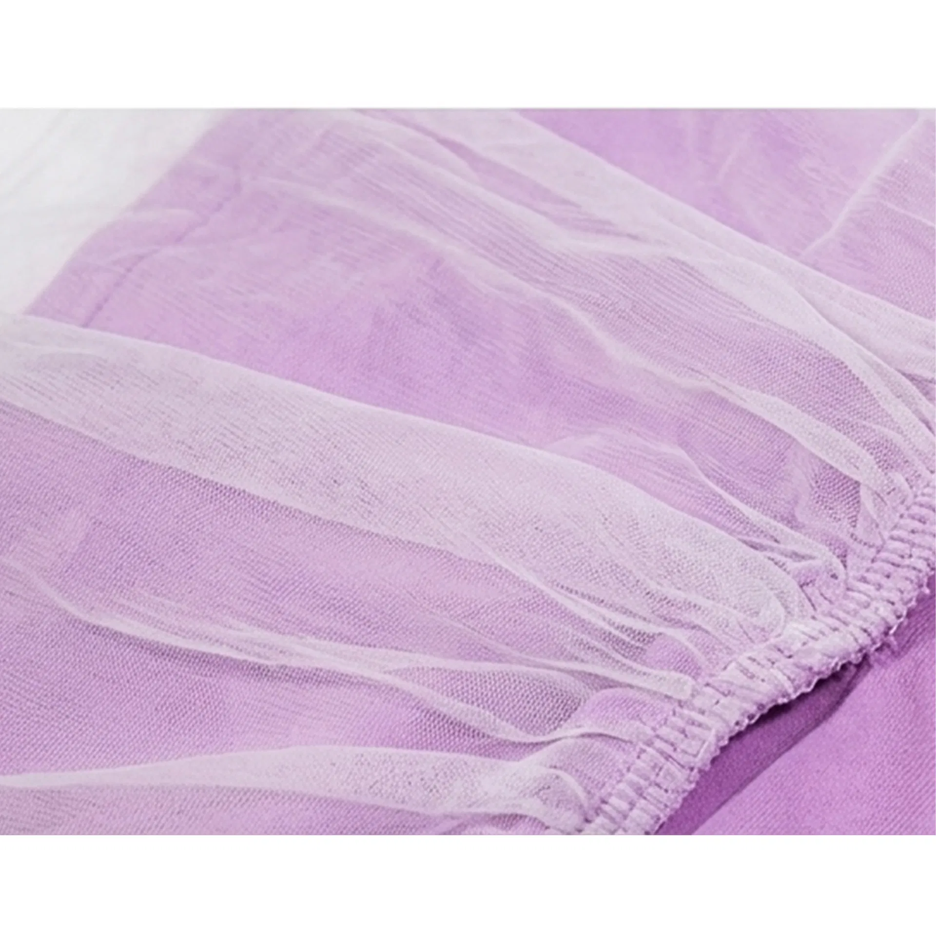 Girls Purple Long Sleeve Knit Dress with Butterfly Embroidery and Tulle