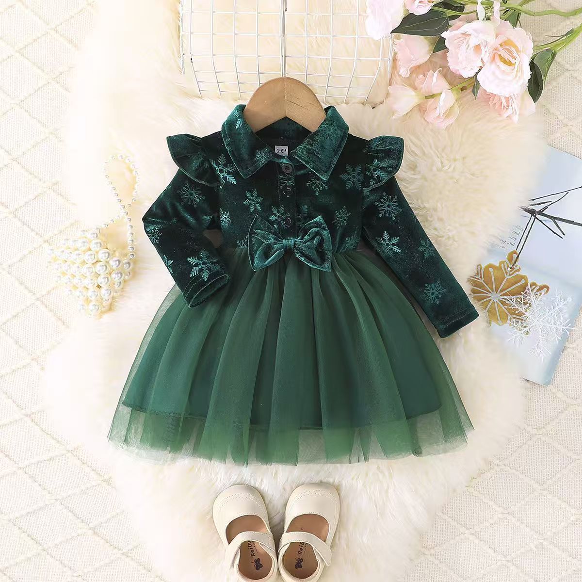 Christmas Velvet Girls Dress