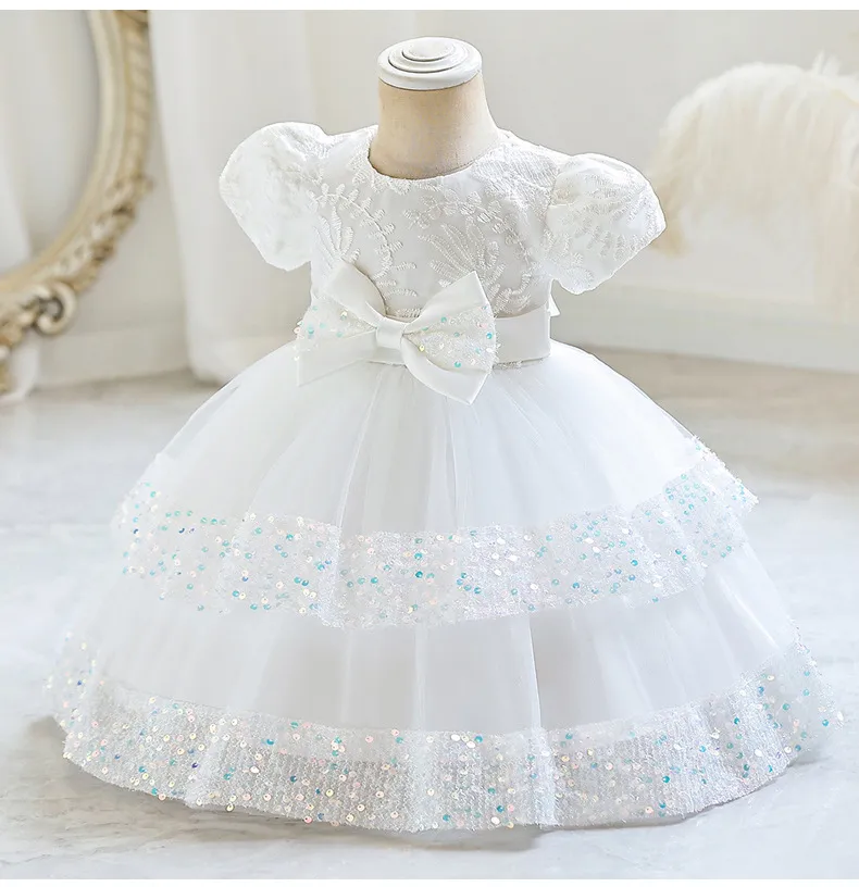 Children's Baby Girls Princess Dress 1 Year Cake Dress Birthday Party Dresses