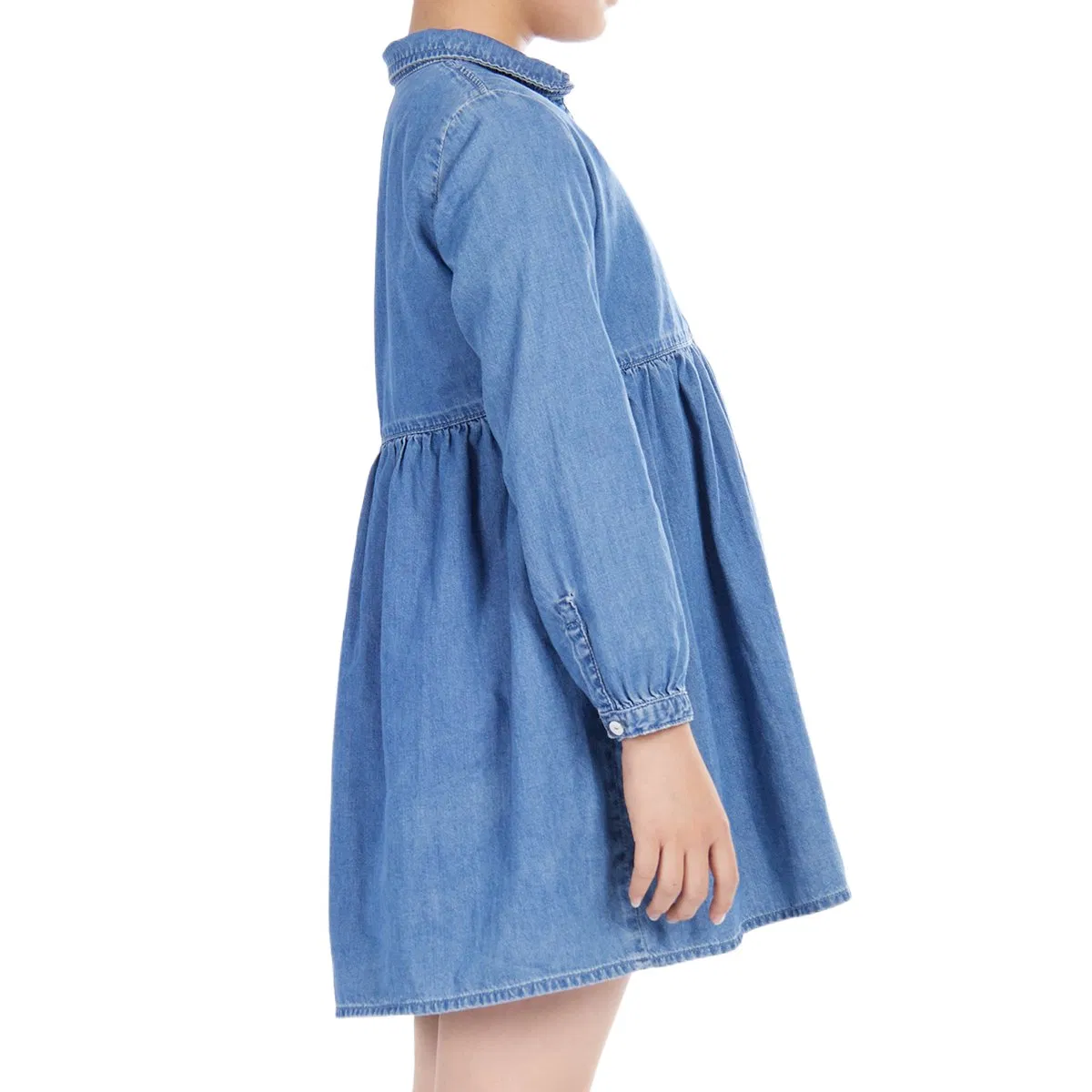 Custom Children Dresses Quality Wash Blue Girls Denim Dress