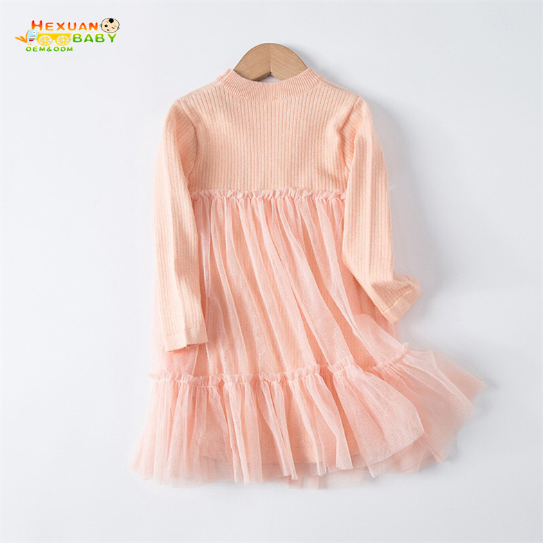 Kids Little Girls' Long Sleeve Girl Knit Sweater Dress Little Girls Pleated Dresses School Uniform Long Sleeve Long Skirt Dress