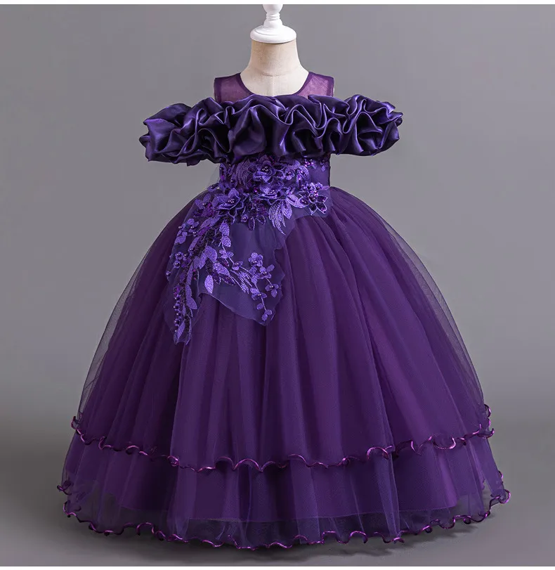 Girls High-End Princess Dress Flower Girl Birthday Party Tutu Skirt
