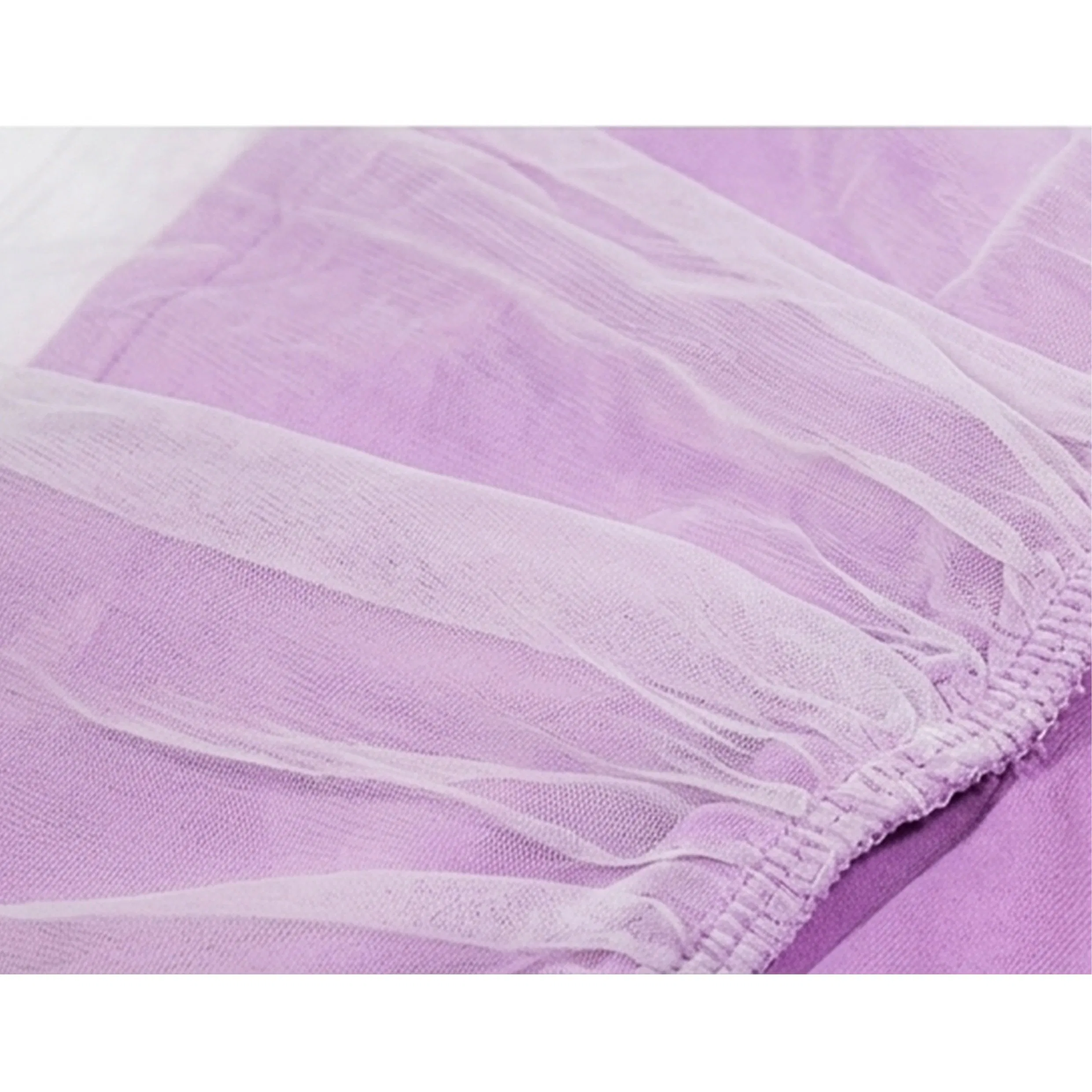 Girls Purple Long Sleeve Knit Dress with Butterfly Embroidery and Tulle