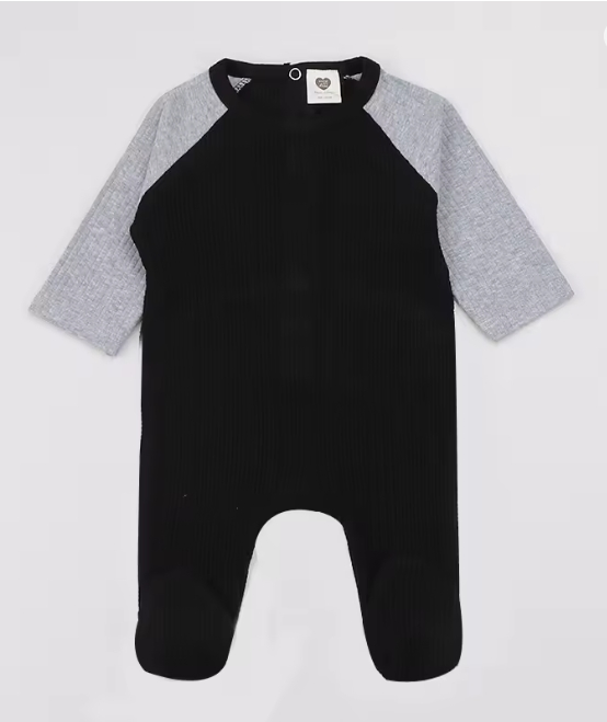 Family Matching Ribbed Kids Clothes Long Sleeves Autumn Girl Dress Contrasted Colors
