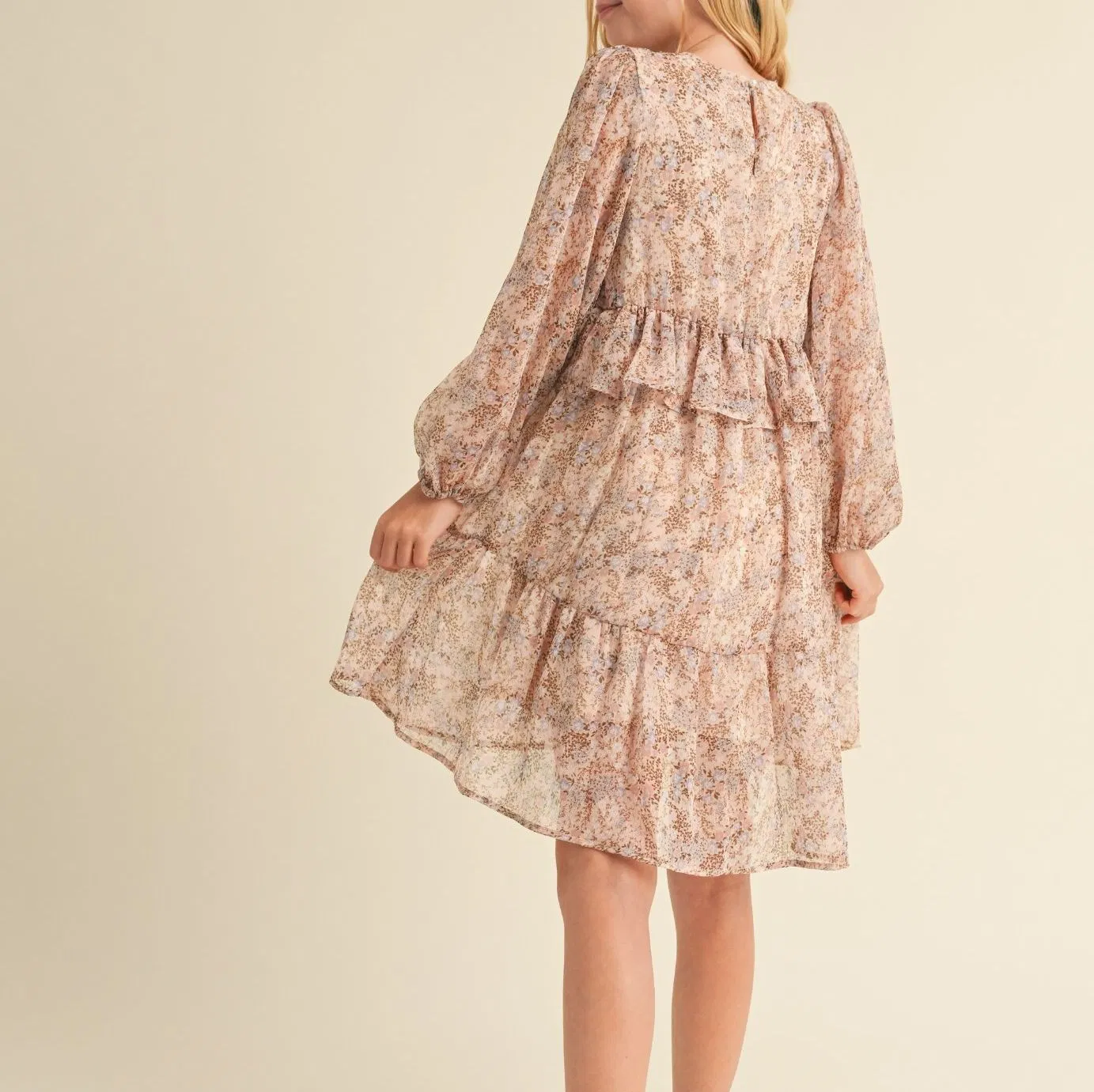 Fashion Kids Layered Hi Low MIDI Dress Girls Maxi Dress