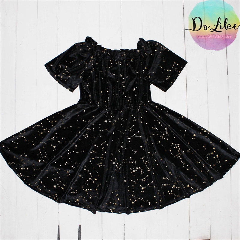 Wholesale Christmas Girls Dress Children's Velvet Clothing Baby Skirts Dresses for Girls