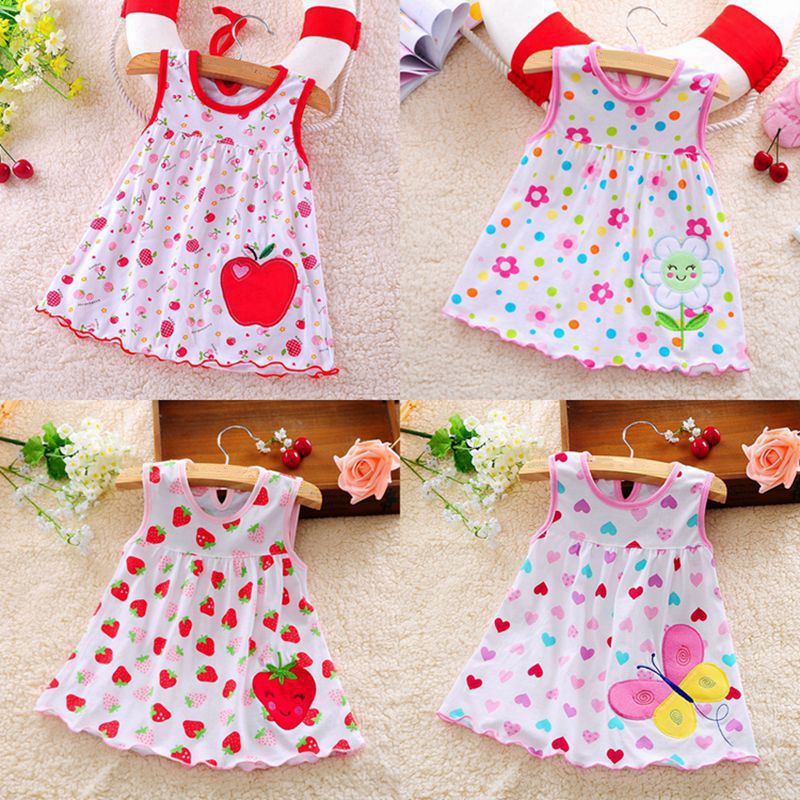 Hongbo 2026 Summer Luxury Smocked Baby First Birthday Girls Dresses 0-12 Months Sleeveless Cute Printed Babydresses
