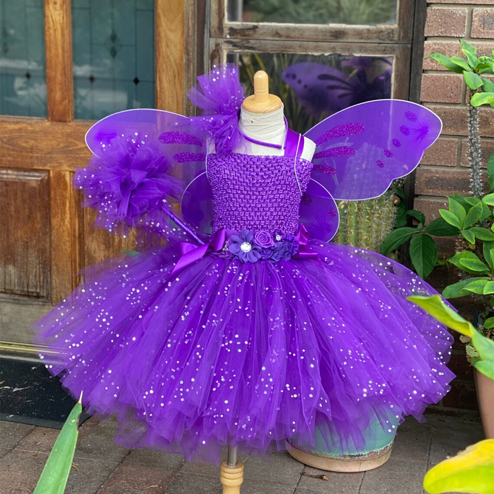 New Arrival Fairy Flower Girl Dress Yellow Fairy Tutu Dress Flower Pageant Party Lace Girls Maxi Dress