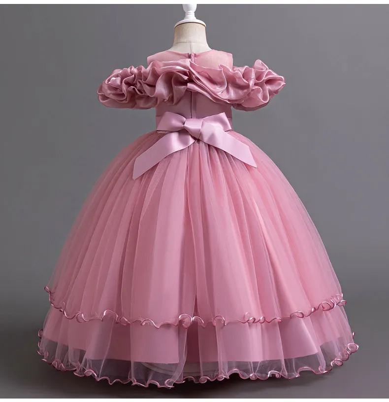 Girls High-End Princess Dress Flower Girl Birthday Party Tutu Skirt
