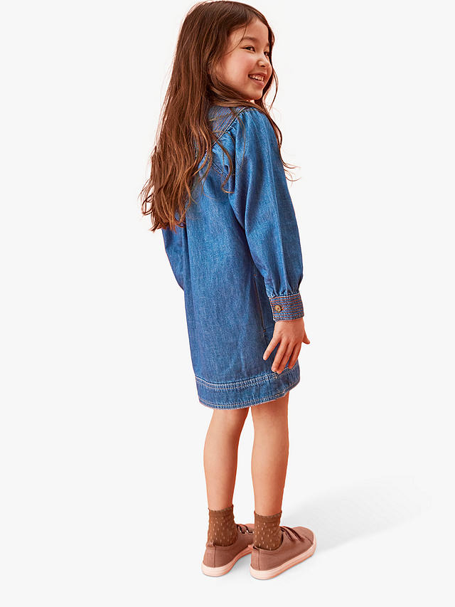 Wholesale China Customized High Quality Top Sale Girls Kids Summer Clothes Seagrass Denim Blue Baby Dresses