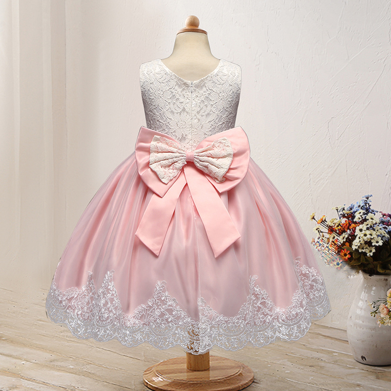 Girls Formal Crocheted Summer Dress Princess Flower Tutu Party Wedding Christmas Children Prom Ball Gown