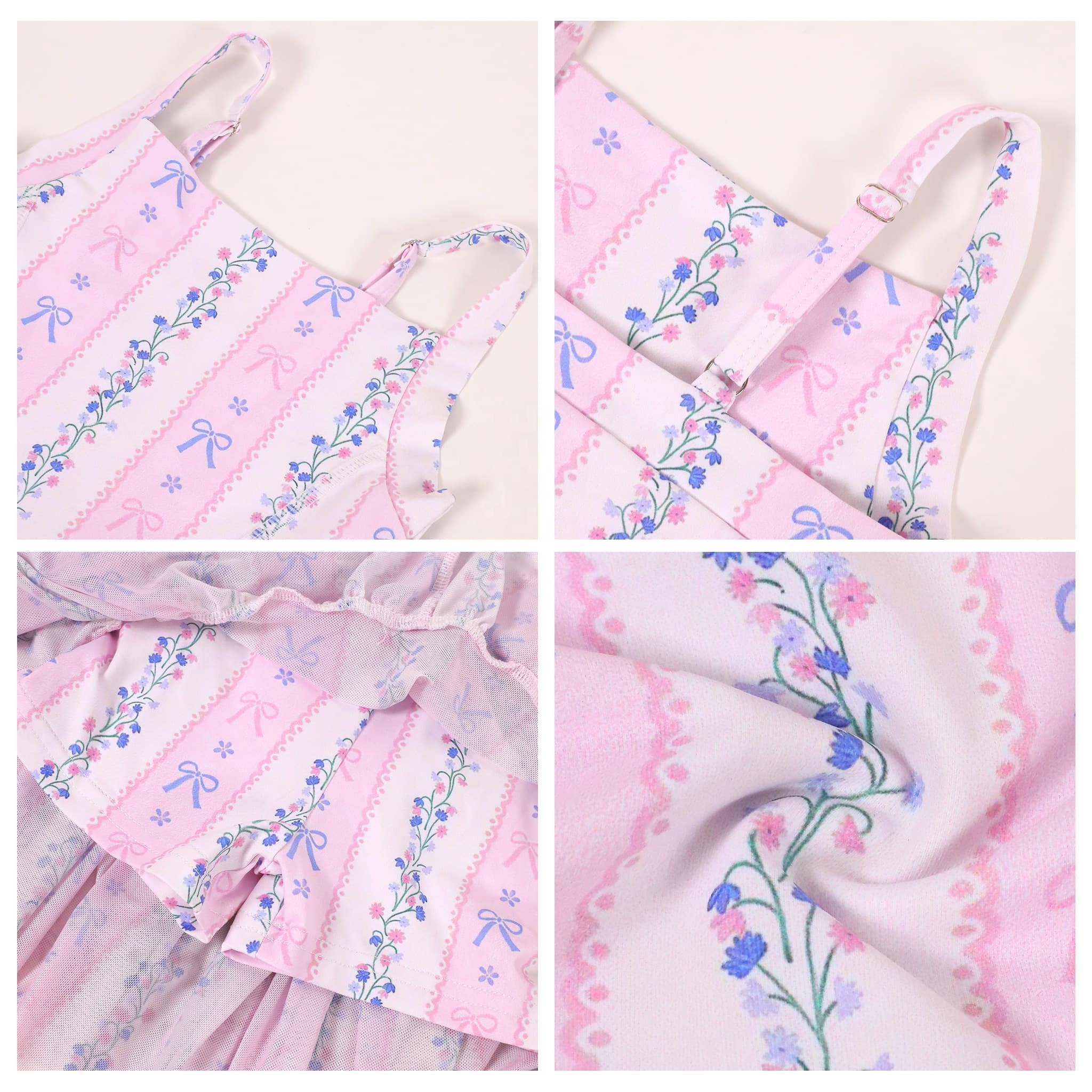 Preorder Little Baby Girls Summer Children Sleeveless Dress Flowers Customized Kids Soft Stretchy Knee Length Sports Dresses