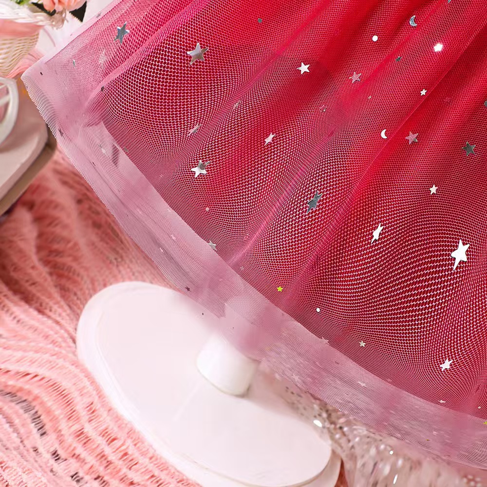 2024 Hot Selling New Trendy Popular Baby Girls Red Green Blue Velvet Christmas Evening Dress