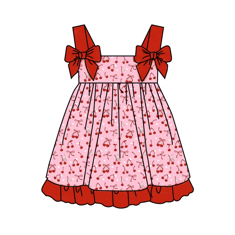 Toddler Girl Floral &amp; Butterfly Print Dress, Bow Strap Sleeveless Summer Sundress