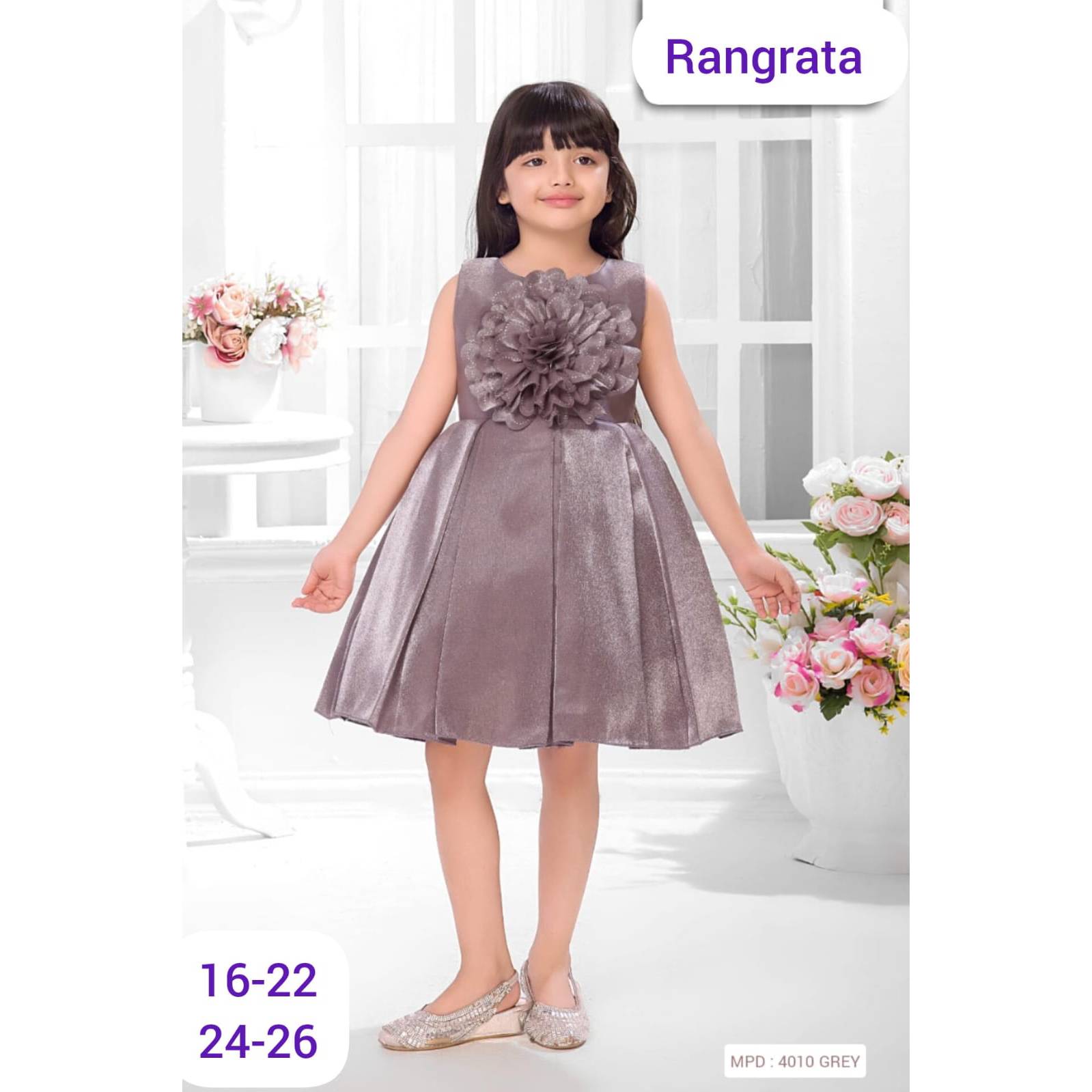 Hot Sale Kids Girls 3D Flower One-Shoulder Formal Birthday Party Dress With Detachable Rhinestone fancy Wedding dress