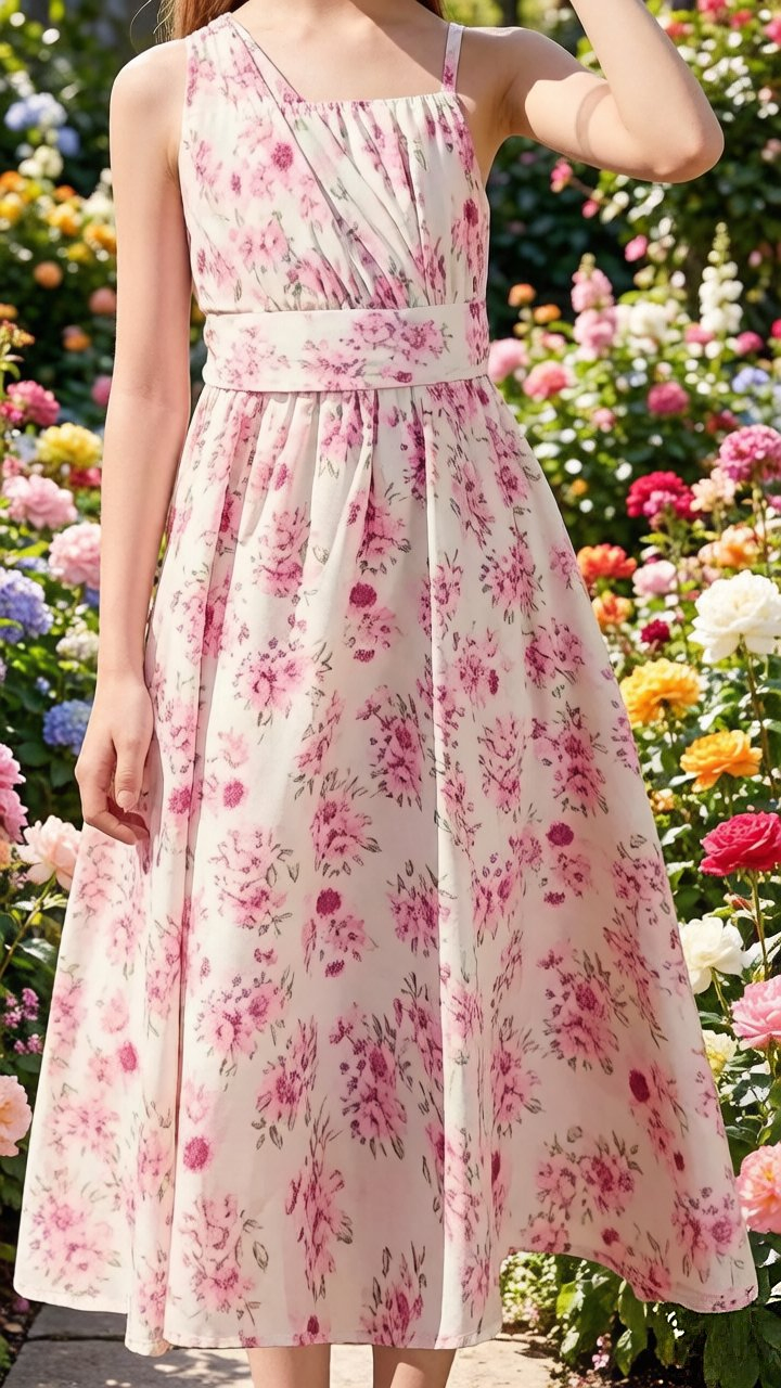 Girls Teenage One Shoulder Bridesmaid Dress, Chiffon Flower Girl Dress, Perfect for Party, Birthday &amp; Wedding