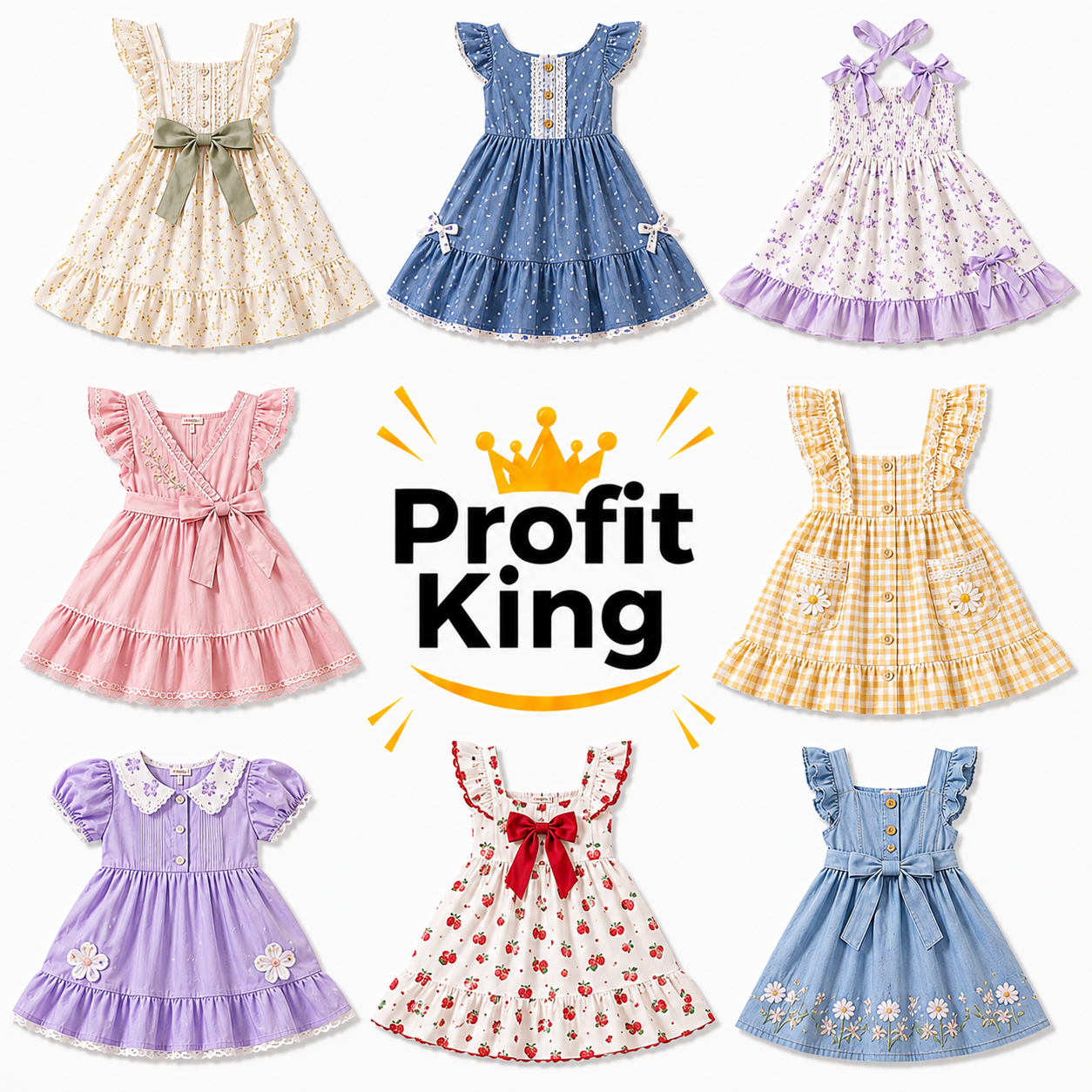 Beach Style Kids Summer Sundress, Strap Design, Random Mix Mixed Styles Delivery Girls Dress
