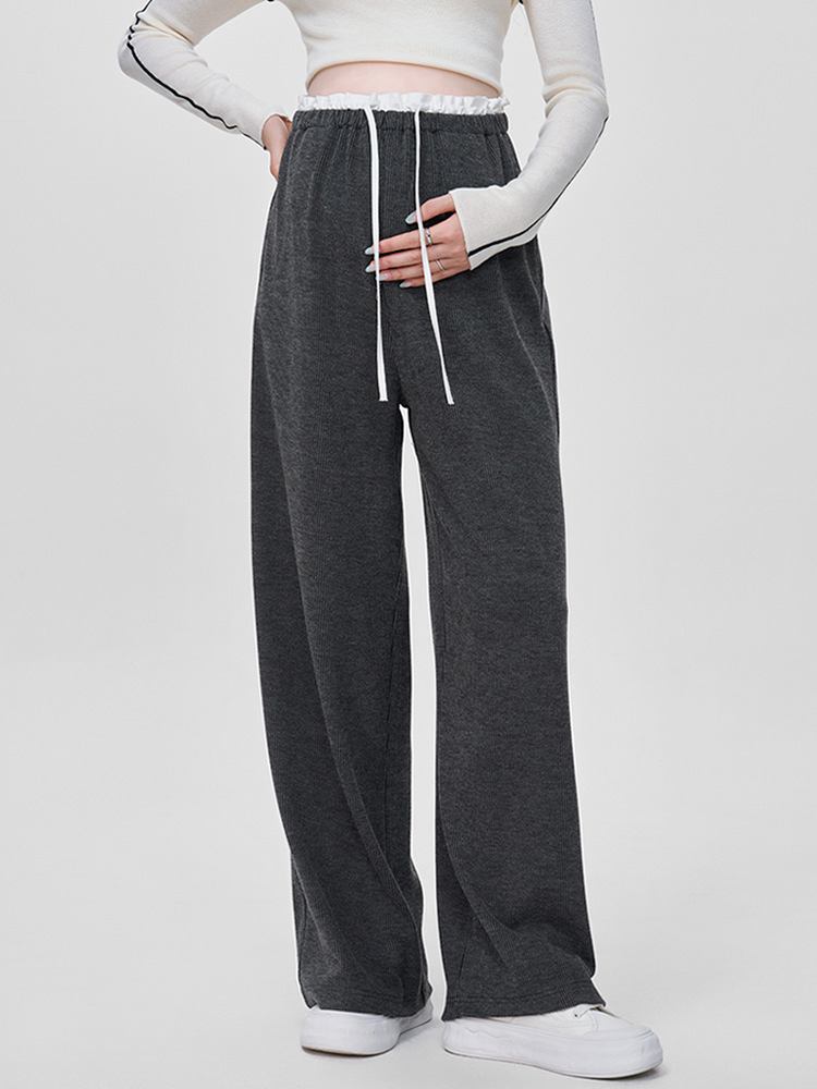 Pantalones de maternidad elásticos y ligeros - Tela flexible para trabajar o relajarse