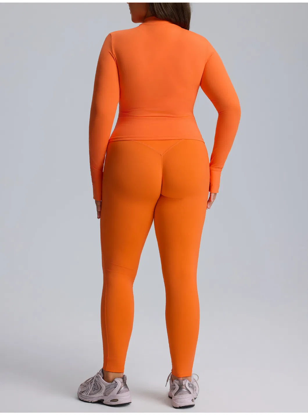 Conjunto de Yoga Personalizado al por Mayor con Logo Talla Grande 3 Piezas Chaqueta con Cremallera Sujetador Deportivo Leggings