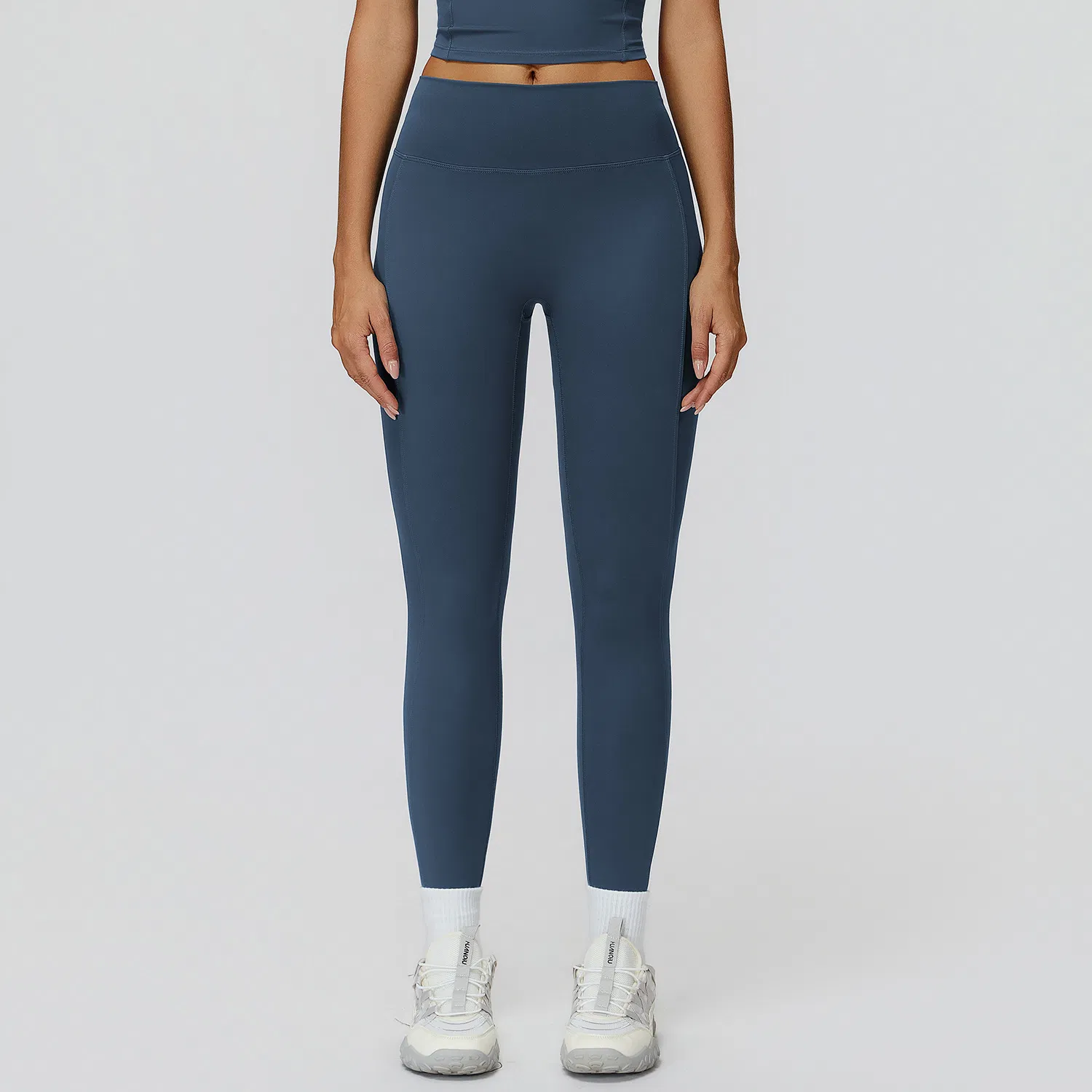 Pantalones de yoga cepillados, mallas de cintura alta con fruncido para mujeres, para correr al aire libre, ropa deportiva y de fitness