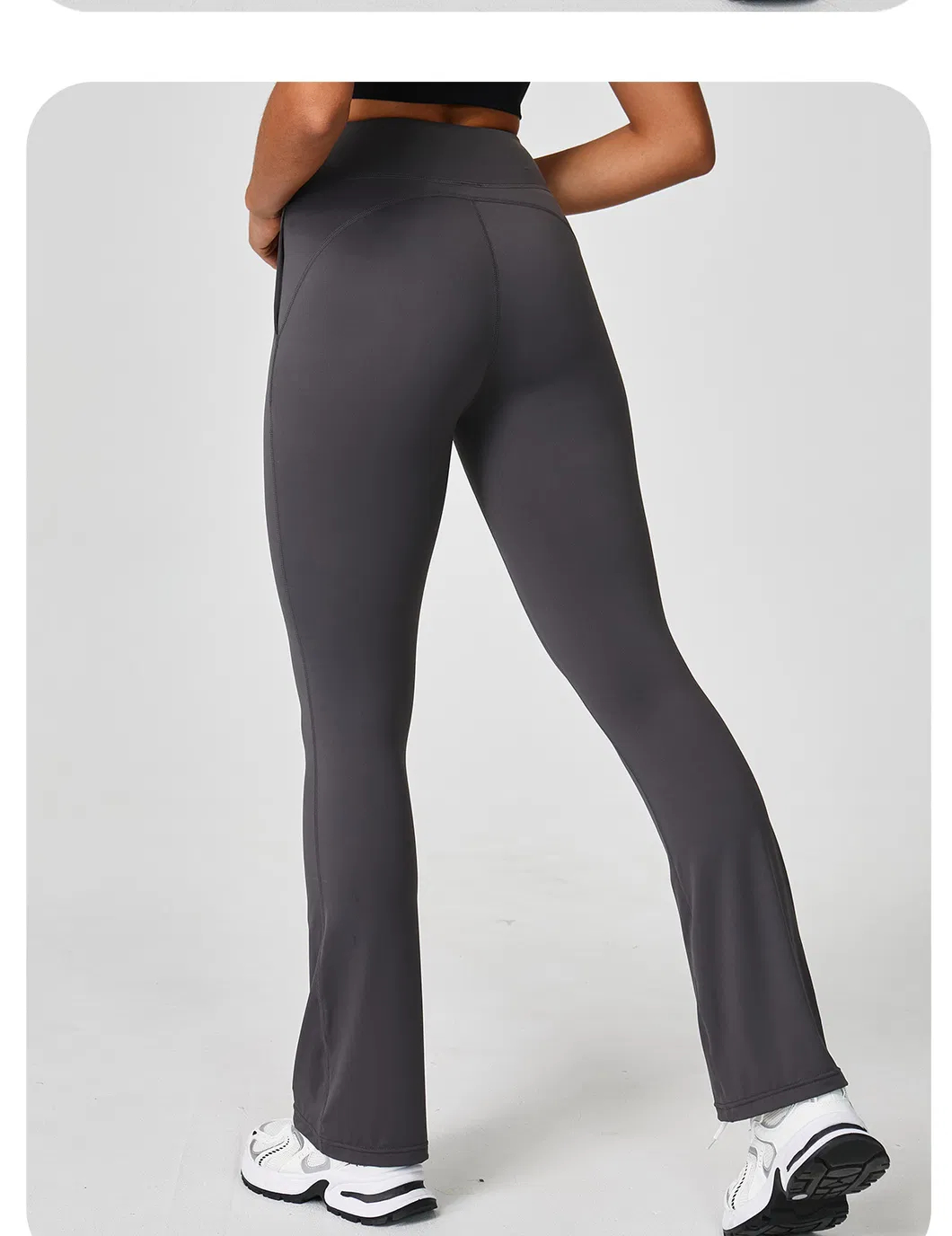 Pantalones de compresión de yoga de tela nude, mallas de yoga de venta caliente