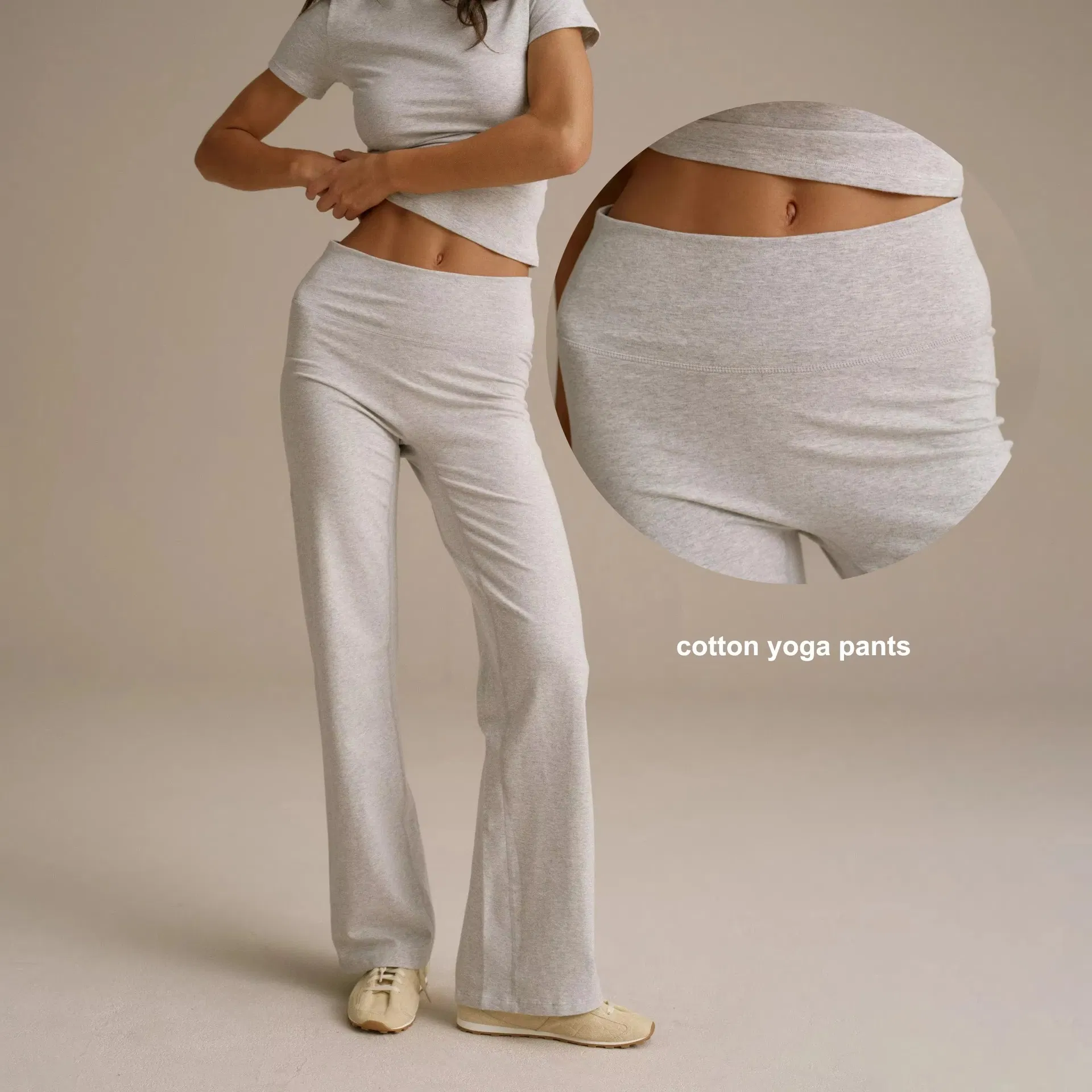 Pantalones de yoga de mujer con cintura alta elástica, control de abdomen, de secado rápido 4-Way